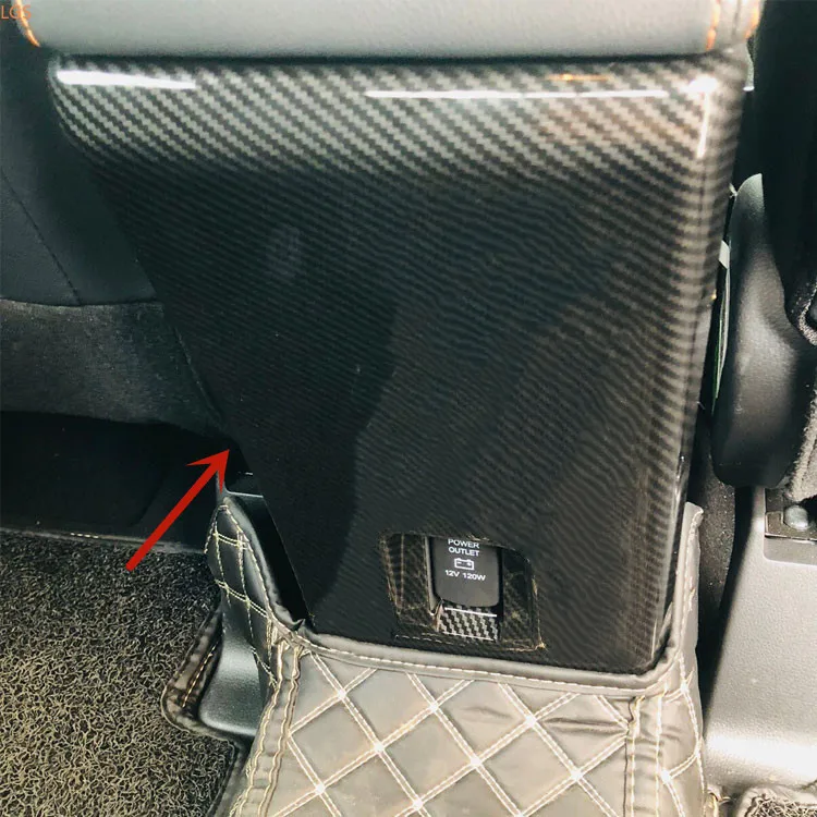 

For Mitsubishi Eclipse Cross 2018-2019 ABS Chrome Rear air conditioner air outlet decoration anti kick plate car accessories