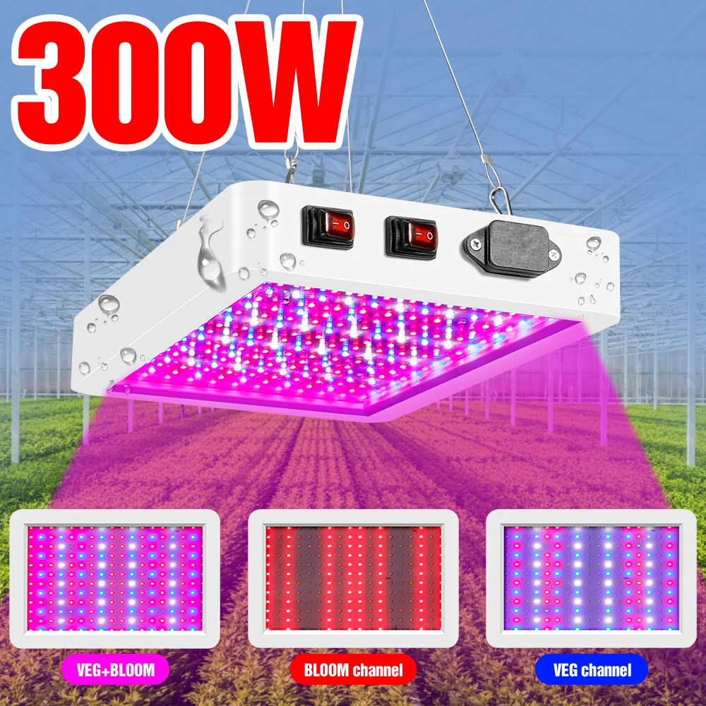 

LED Plants Lamp Quantum Board Grow Lights Full Spectrum Indoor Hydroponics Growing System Bulb 300W 500W Phytolamp For Plants