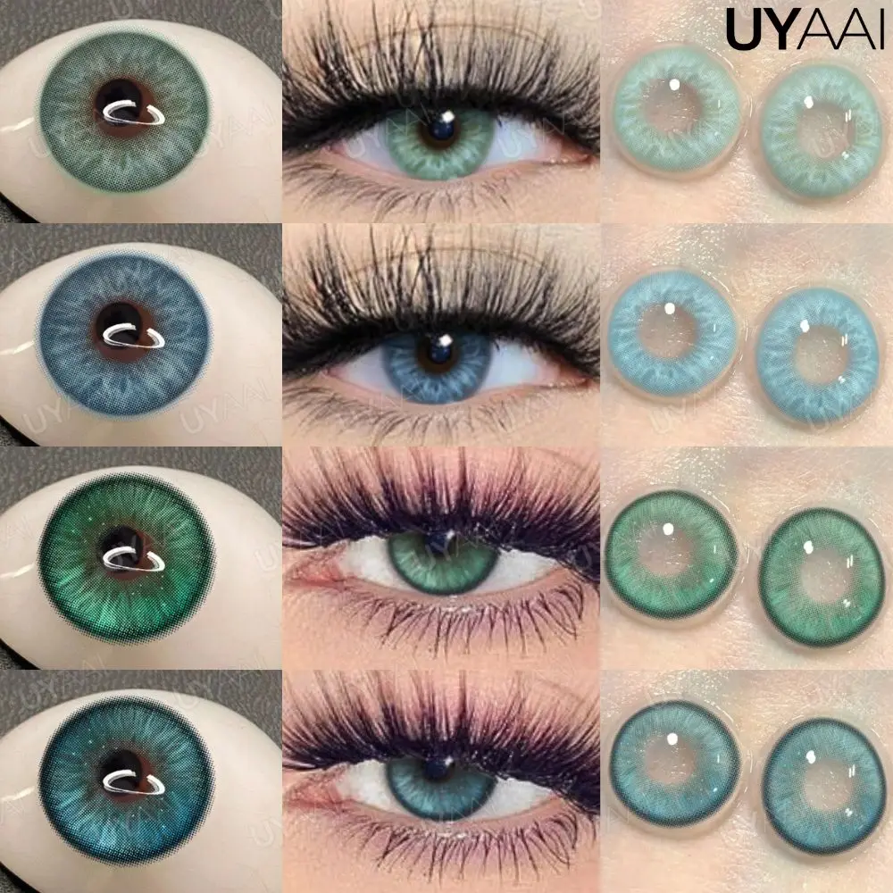 UYAAI 1 пара модных контактов для макияжа линз красоты новый стиль синие контакты