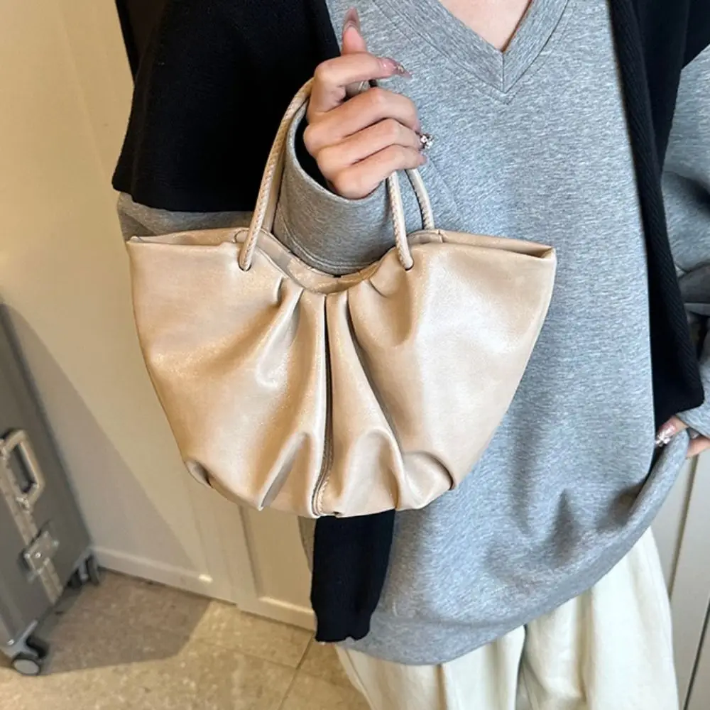 Осенняя винтажная кожаная сумка с масляным воском складная классическая ретро