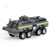 moc battle tank locomotive diy building block toy assembled small particle brick military series armored vehicle toys for kids
