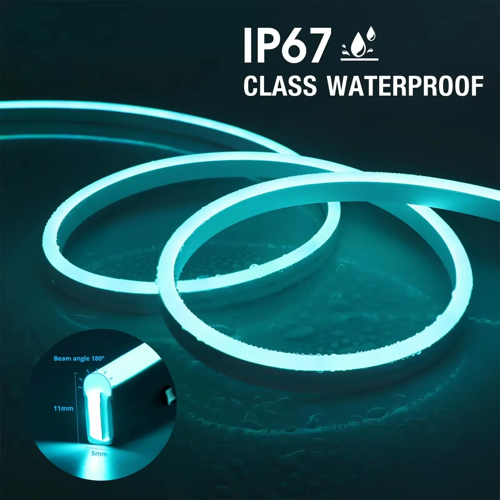 RGB неоновая светодиодная лента 1/2/3/5M IP65 Водонепроницаемая DIY USB Tuya App Пульт