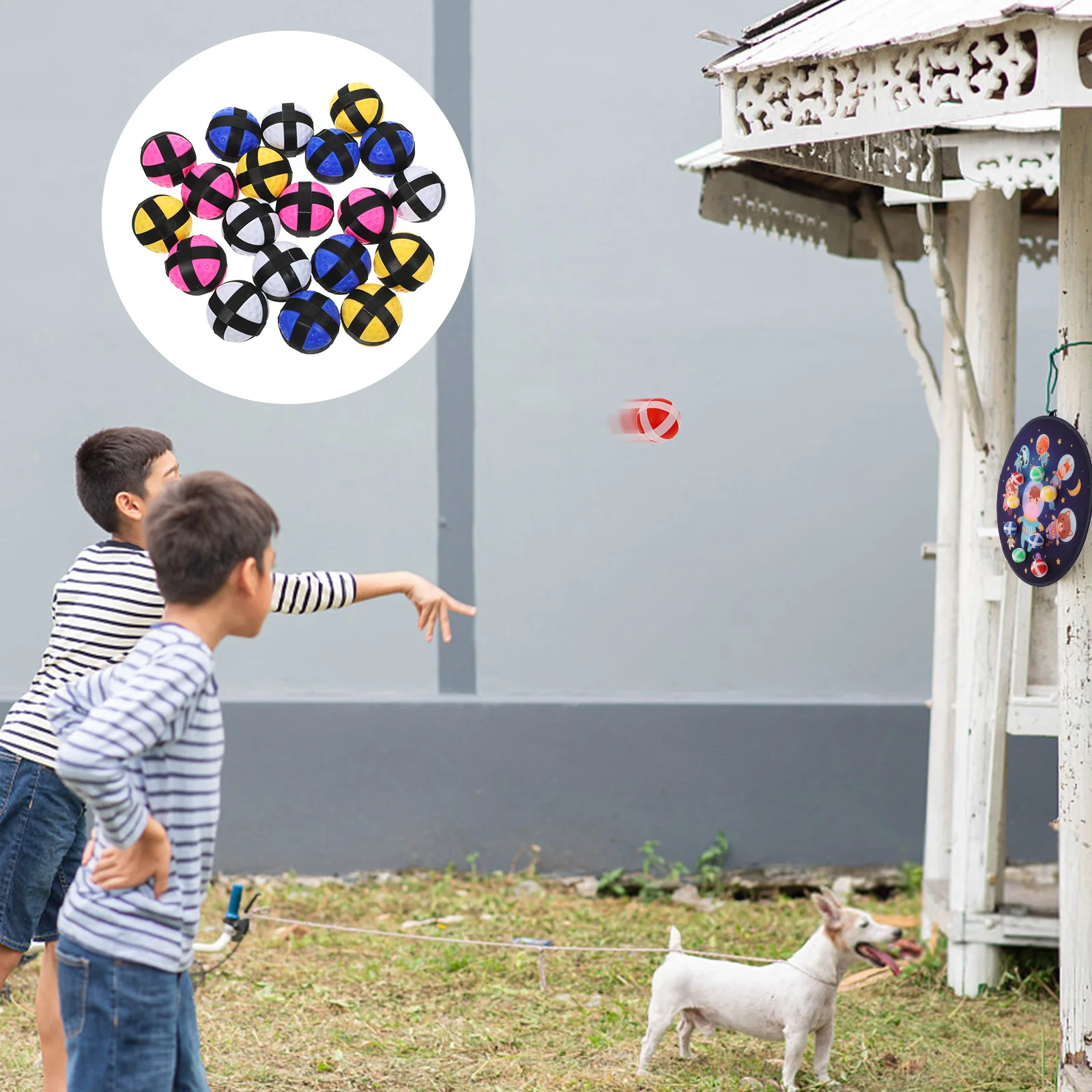 

20 Pcs Toys Kids Throwing Sticky Balls Golf Dart Board Pa Party Favors Game Accessories Child