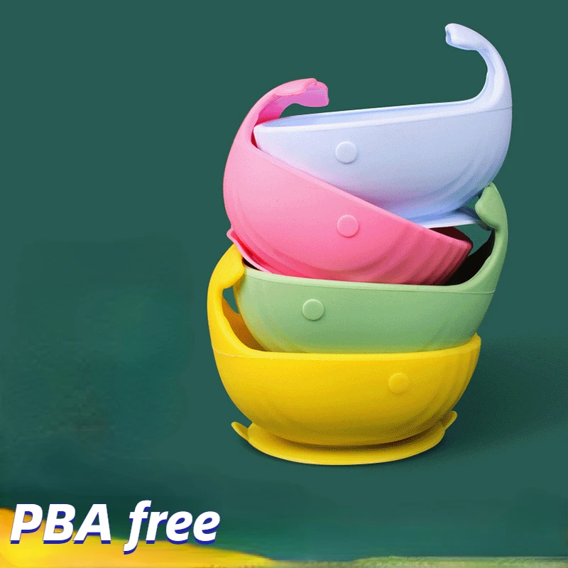 

Baby Food Bowl Sucker Spoon Set Silicone Whale Suction Cup Bowl Tableware Cartoon Cute Whale Anti-fall Bowl 300MLBaby Feeding