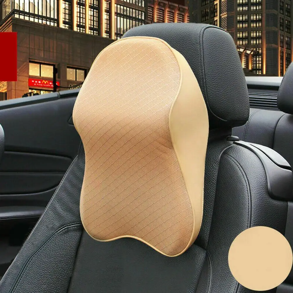 

Car Memory Foam Pillow Auto Headrest Neck Support Adjustable Head Travel Car Soft Holder Breathable Restraint U9B5