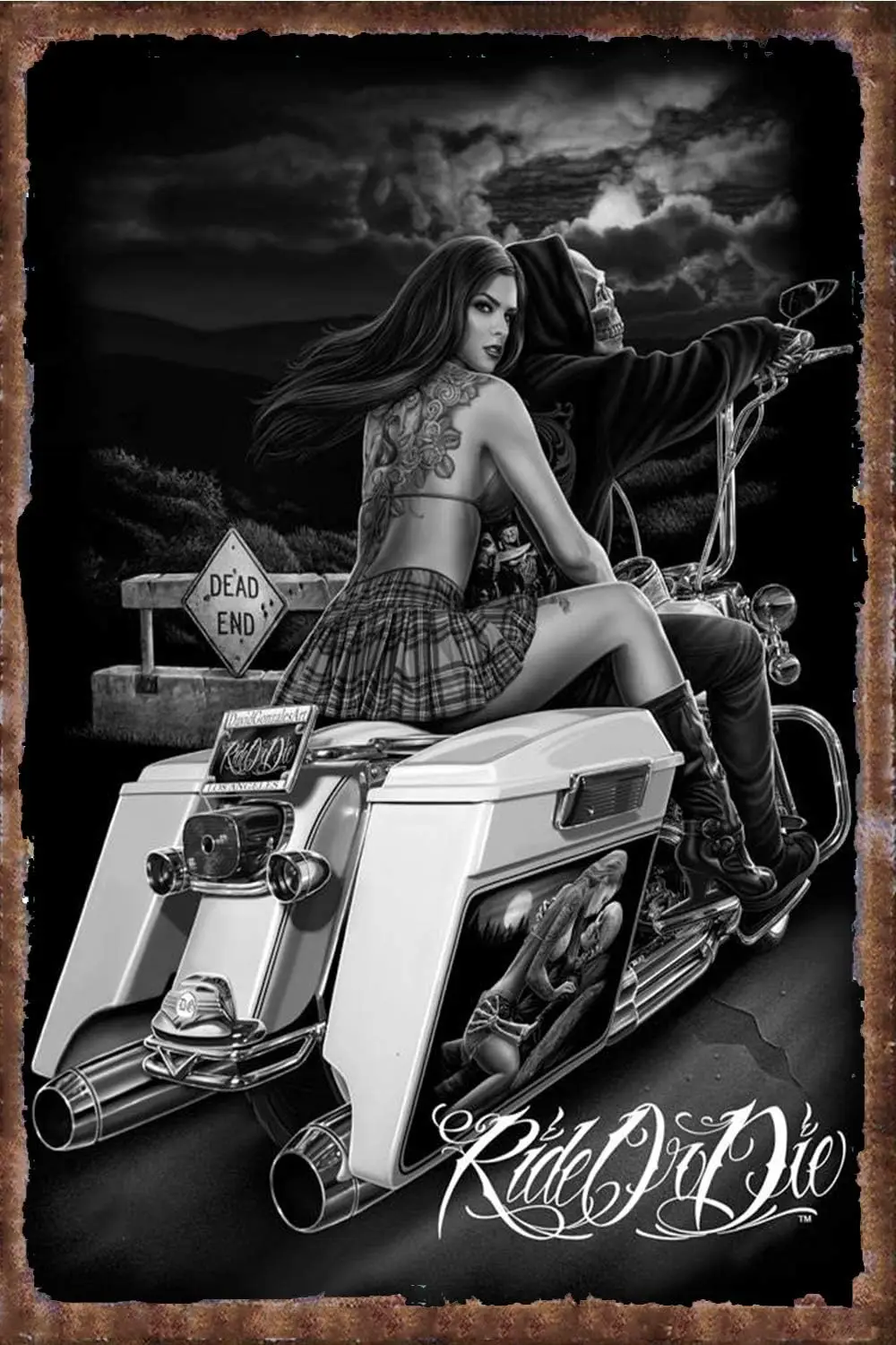 Vntage Metal Sgn Rde или De Мотоцикл Rdng Pn Up Grl для дома Farmhouse Farm Country Chcken Coop Ktchen Bar Club Pub Restaurant