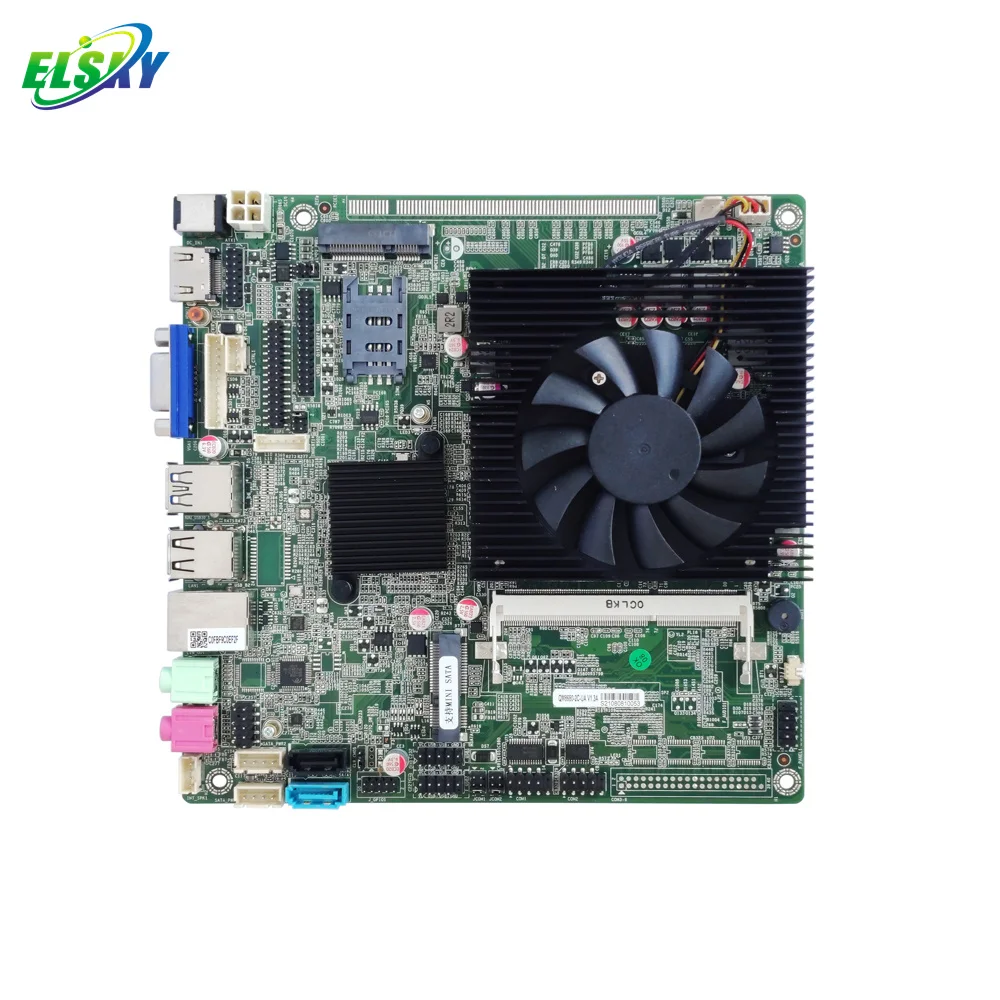 Фото Материнская плата ELSKY Mini-ITX 1151 с процессором Haswell 4-го поколения Core I5-4200M 4300M DDR3, до 8 ГБ, Realtek 8111H RJ45 LAN QM8680 №1