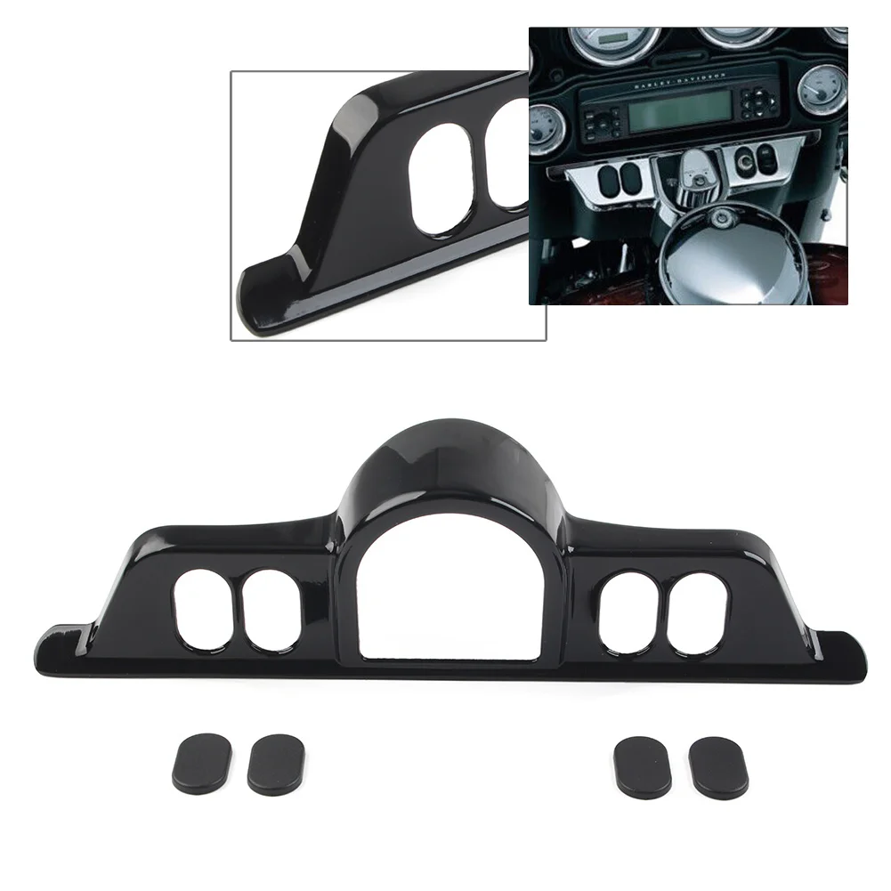 

Glossy Black Motorcycle Fairing Switch Panel Dash Accent Cover For Harley Street Electra Glide 1996-2013