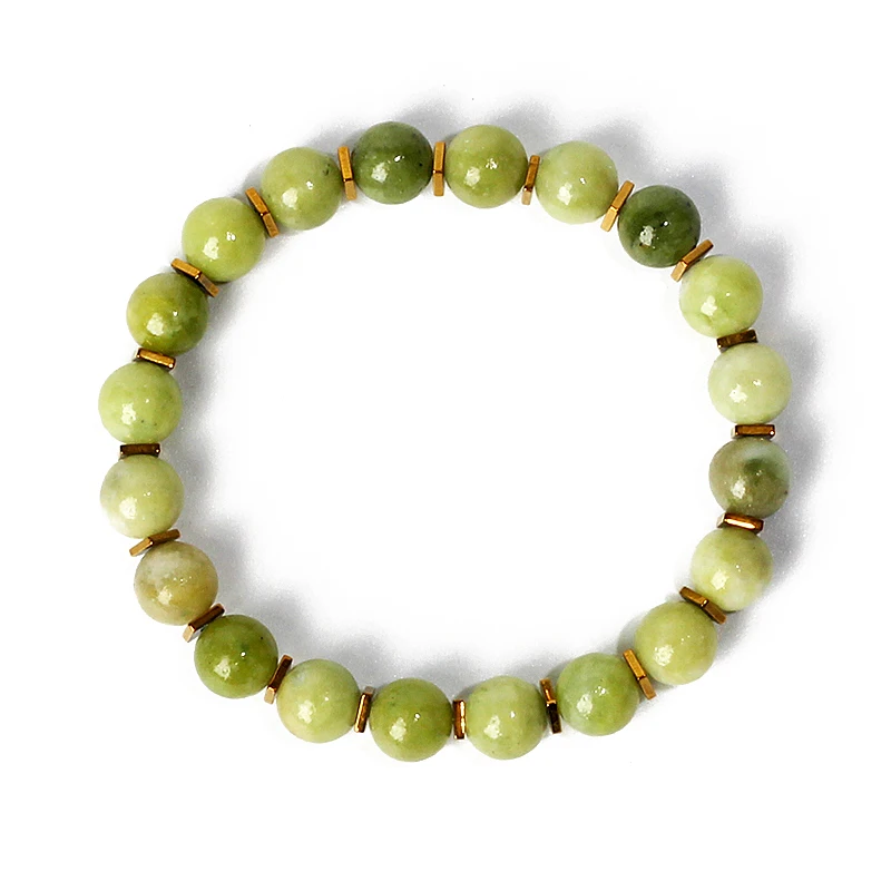 

Green Nature Stone Chakra Bracelets Men Good Luck Feng Shui Wealth Bracelets for Women 8mm Healing Crystal Quartz Agates Jewelry