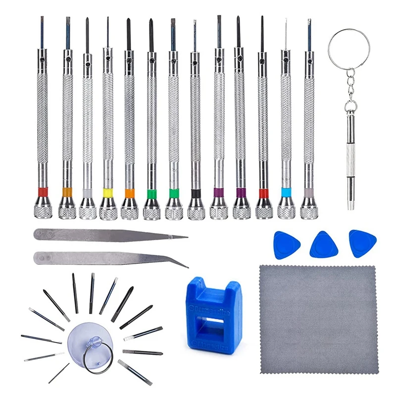 

Watch Repair Screwdriver 0.6-2.0Mm Precision Screwdriver Set Watch Tool Set Screwdriver With Replacement Screw Heads For Repair