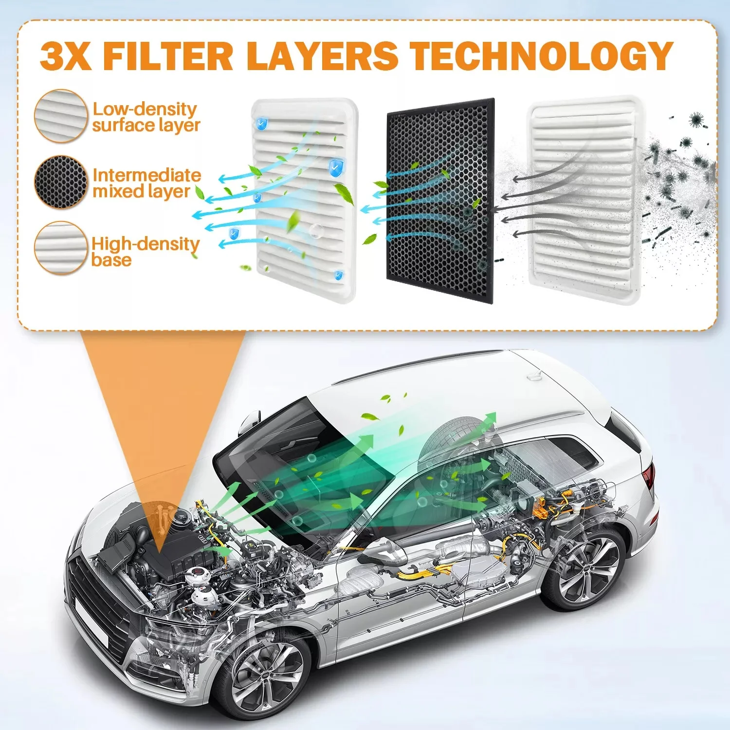 Aspligo 1 шт. CA11895 Сменный воздушный фильтр двигателя для Toyota Tacoma 2016-2023 V6 3.5L 2017 2018 2019 2020