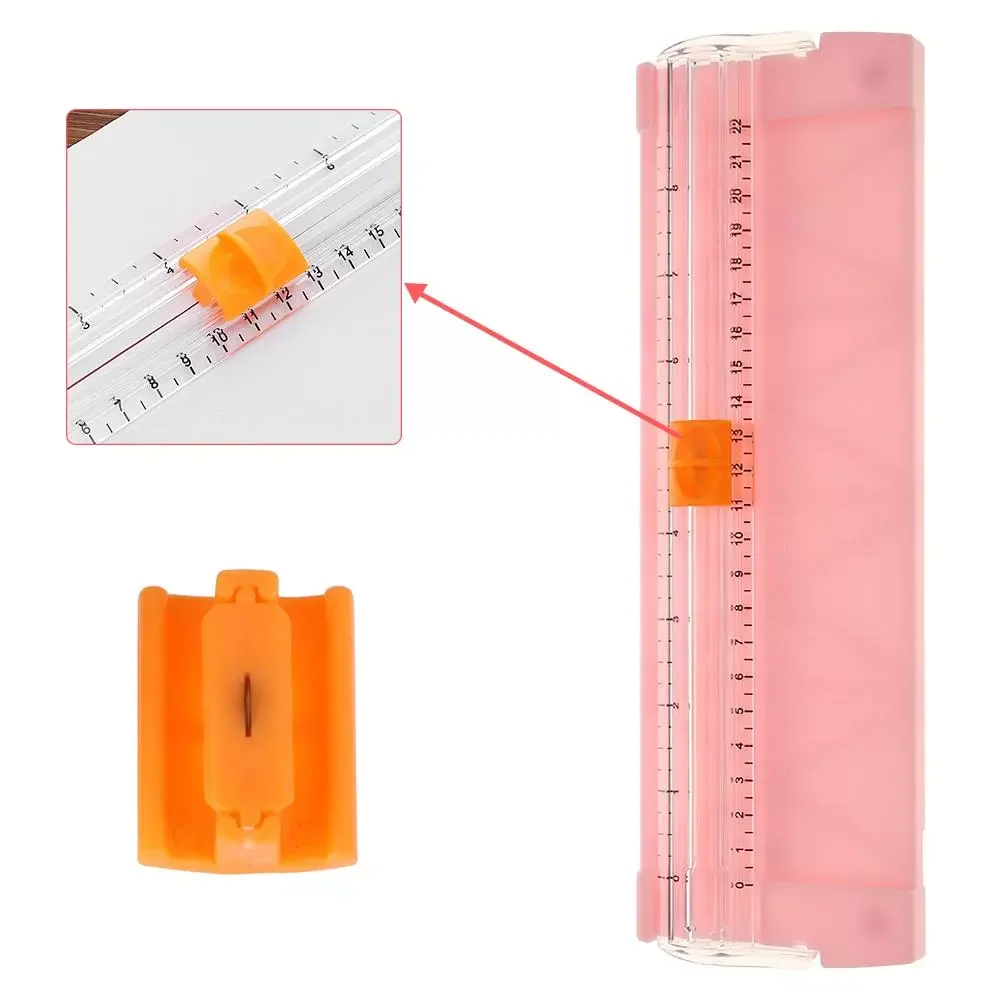

Paper Cutter A4/A5 Precision Paper Photo Trimmers Cutting Guillotine with Pull-out Ruler for Home Office Photo Labels Paper Tool