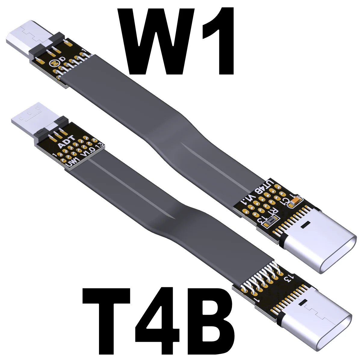 

USB2.0 штекер-гнездо плоский тонкий короткий кабель Type-C revolution micro-B двойной изгиб
