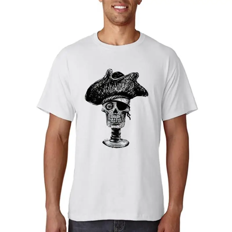 

Title: MOUNTED PIRATE SKULL- Cool Graphics Mens T-shirt from FatCuckoo - MTS1559 classic crew neck men t shirt