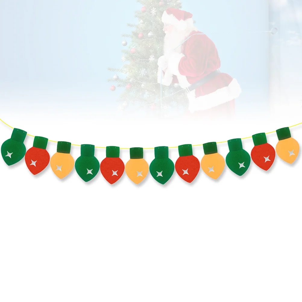 

1pc Banner Beautiful Hanging Shape Banner Garland Photo Props Flag for Christmas