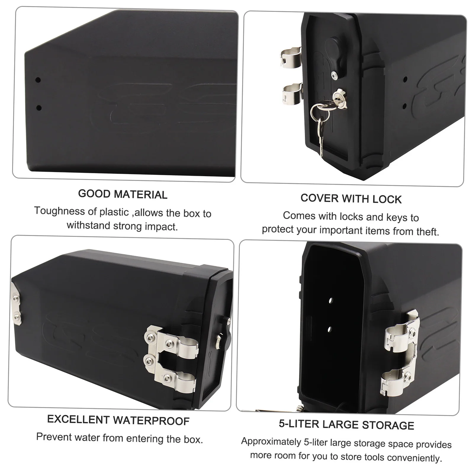 Ящик для инструментов мотоцикла левый боковой кронштейн с полипропиленовой