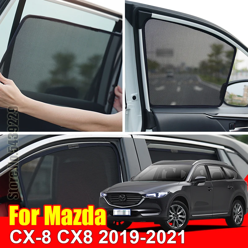 

Для Mazda CX-8 CX8 2019 2020 2021 автомобильный солнцезащитный козырек аксессуары оконная крышка Солнцезащитная занавеска сетчатая Затемняющая штора под заказ