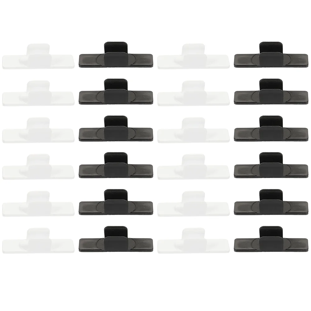 

24 Pcs Penholder Magnetic Adhesive Clips Fixing Clamp Plastic Abs Whiteboard Buckles Office