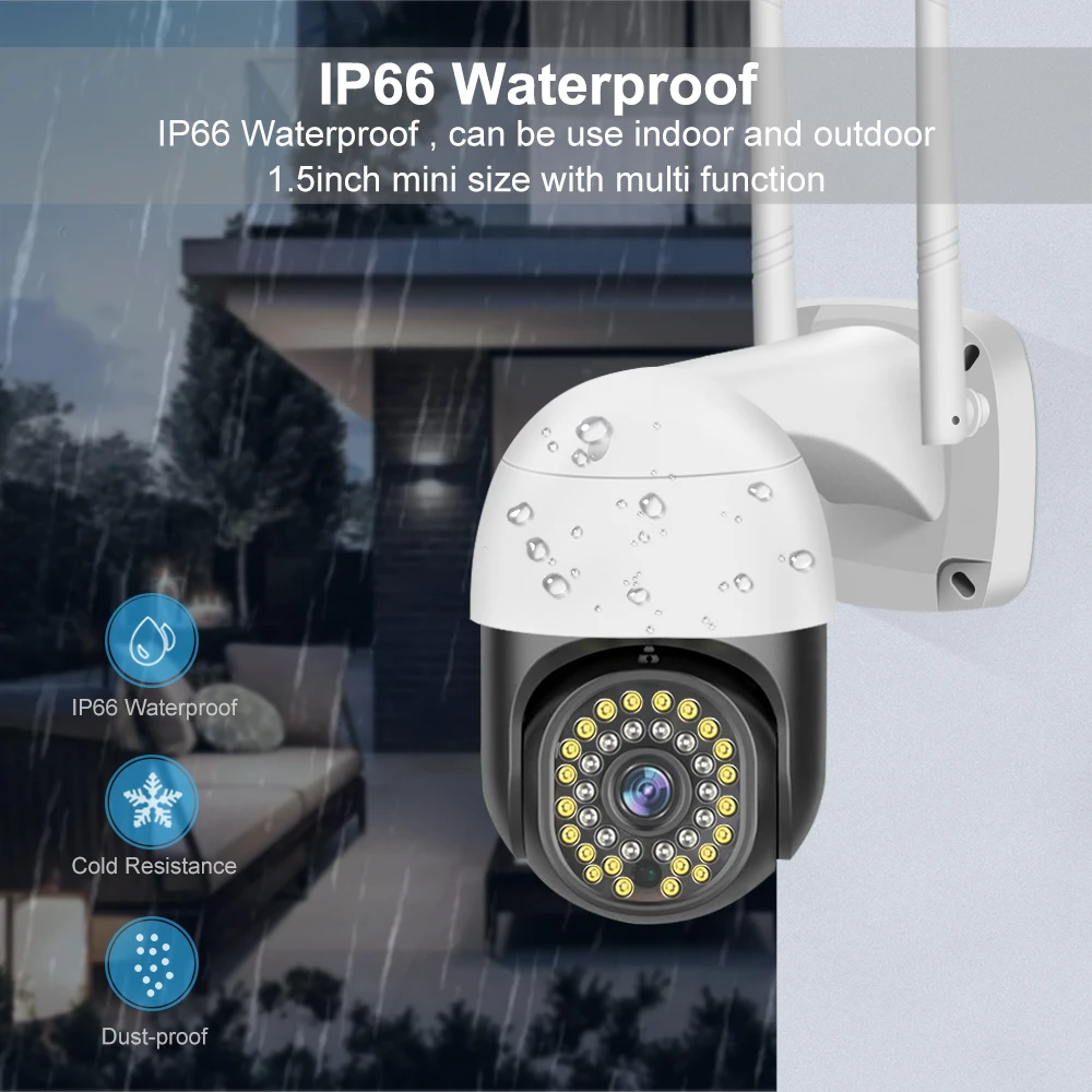 

V380 Pro Smart Home 1080P Surveillance Outdoor WIFI IP Camera Two Ways AUDIO Waterproof Wireless Security CCTV Camera
