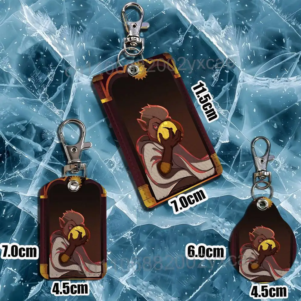 Кожаный брелок-держатель для бейджей Flapjack Hunter Owl House Luz Noceda с ремешком - держатель для IDпропускных карт, аксессуар для ключей (art.: 3920dc44c4e6e) - 3920dc44c4e6e