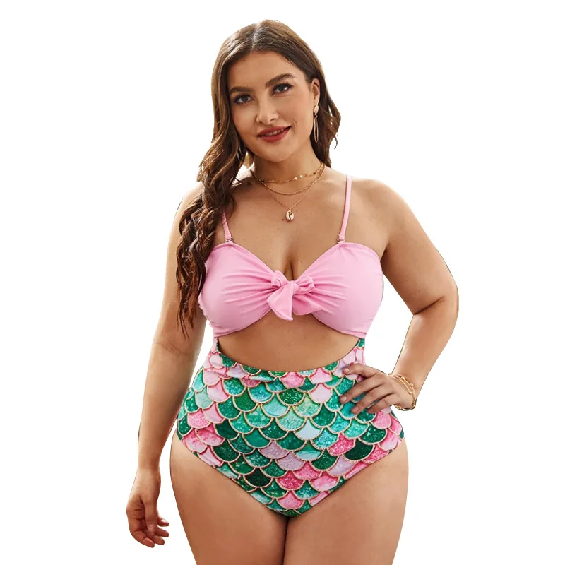 2021 Women Plus Size Swimsuit One Piece Push Up Swimwear Large Big Plussize Swimming Suits Beachwear Bathing Suits New