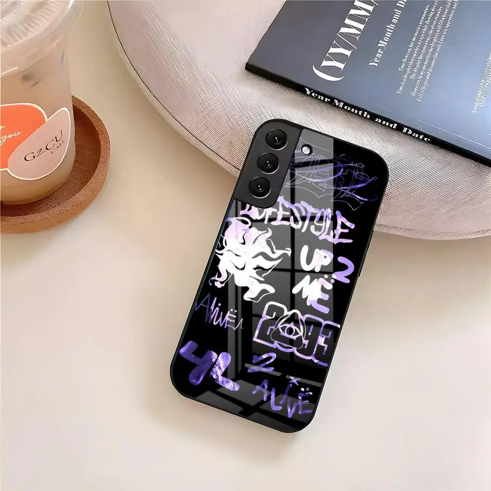 Фото Чехол Yeat Lifestyle для Samsung S26 S25 S24 FE S23 S22 S21 Plus S20 Ultra Note20Ultra, черный, стеклянный №5
