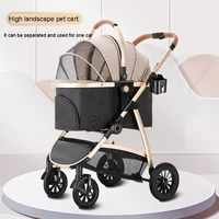 large stroller for animals pet cart wheelbarrow rescue dog stroller separable four wheels go out play shopping dog car seat