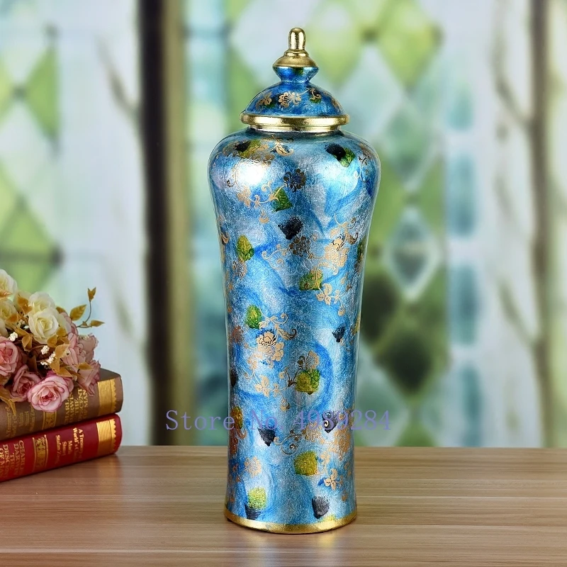 Керамическая банка для хранения в стиле ретро керамический горшок с крышкой ваза