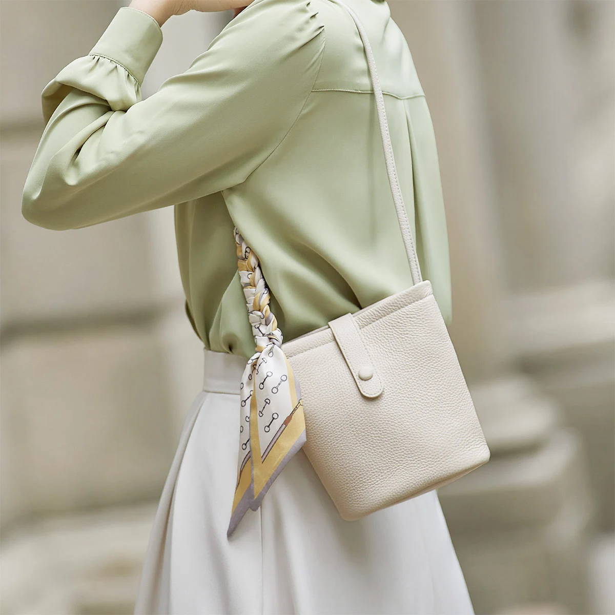 

ZOOLER Chinese Style Women First Cow Leather Crossbody Bag Original Single Shoulder Bag Silk Girls Purses #ml001