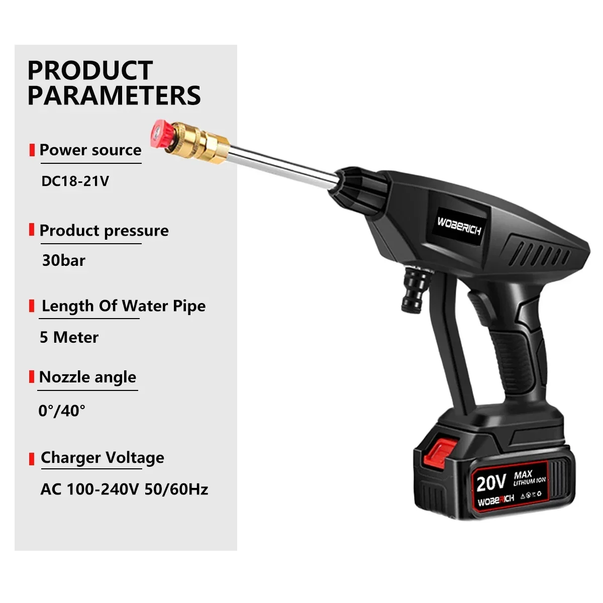 Черная беспроводная автомойка высокого давления спрей портативный очиститель