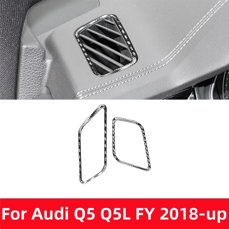 

For Audi Q5 Q5L FY 2018-2023 Auto Accessories Carbon Fiber Interior Auto Instrument Panel Air Outlet Frame Trim Sticker Cover