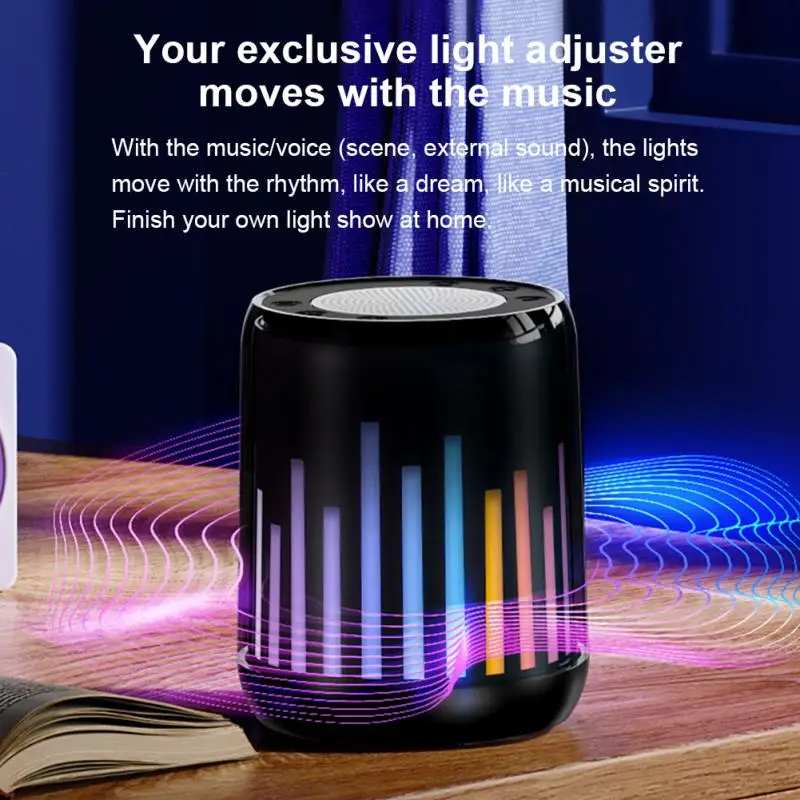 

Outdoor Sports Reproducer Mini Portable 3d Surround Music Box Colorful Speaker Wireless Speaker Super Bass Rgb Light