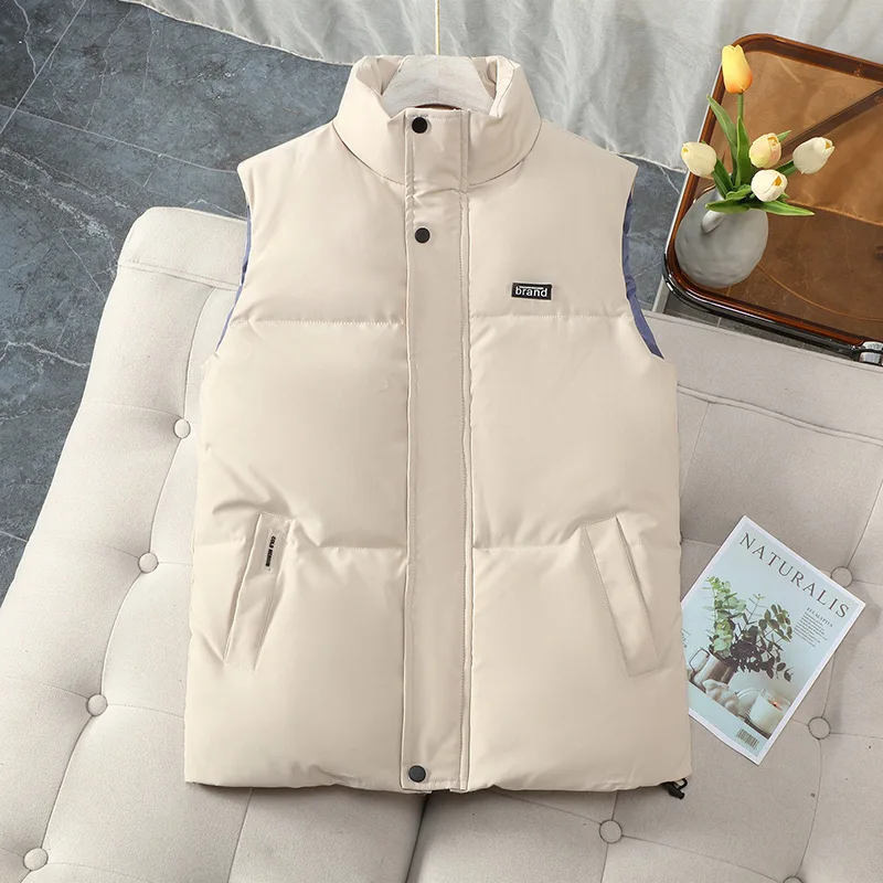 

2022 Down Cotton Vest Women's Autumn and Winter New Shiny Cotton Vest Loose Cotton Vest Outer Wear Cotton Vest Jacket Tide