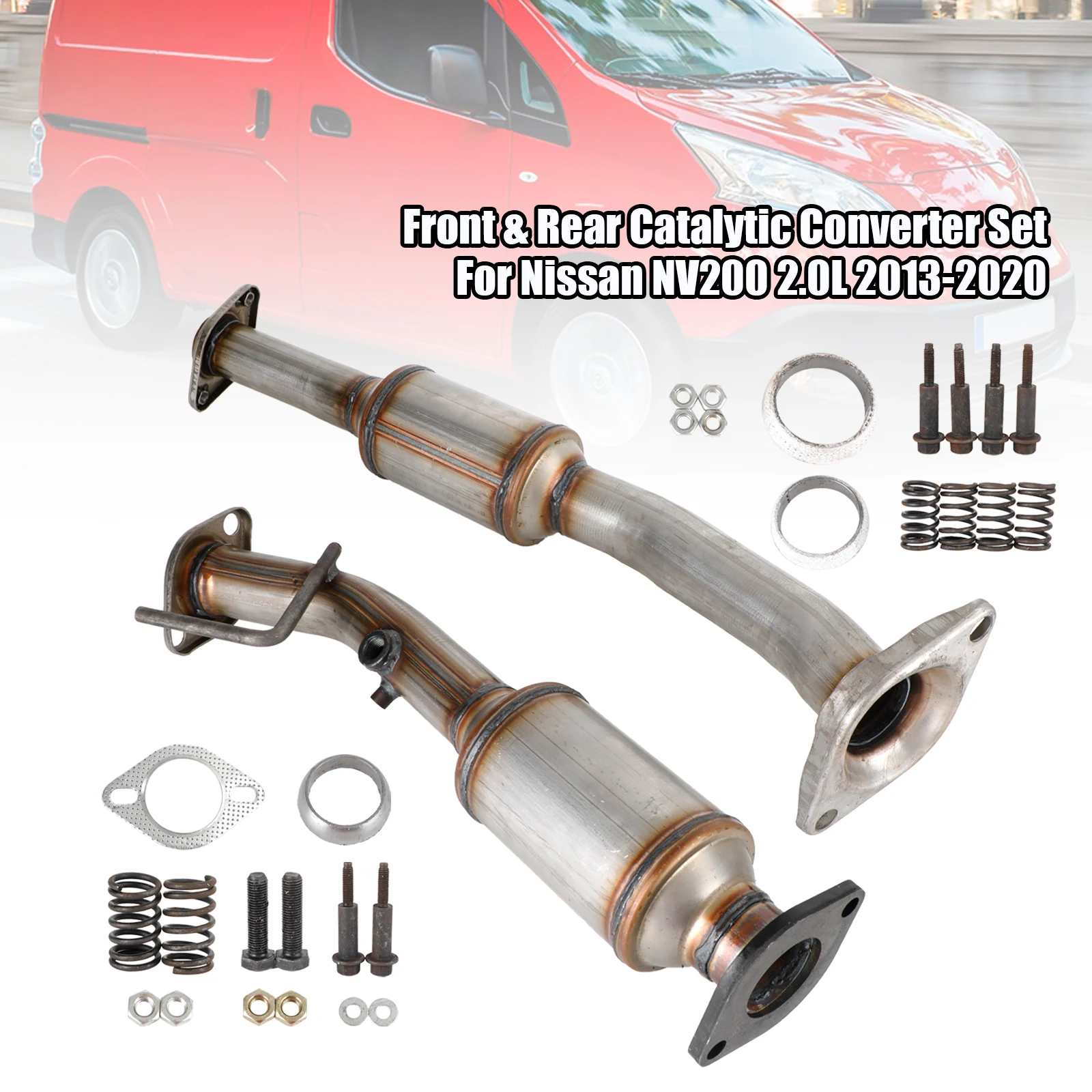 

Areyourshop Front and Rear Catalytic Converter Set For Nissan NV200 2.0L 2013-2019 Car Accessories