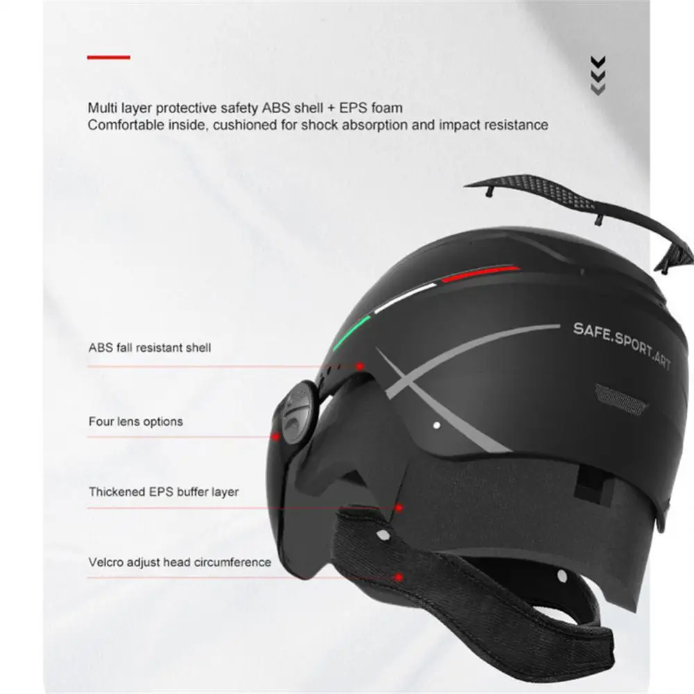 

Electric Scooter Motorcycle Helmet Summer Breathable City Commute EPS Lens Helmet Motorcycle Protective Safety Helmets