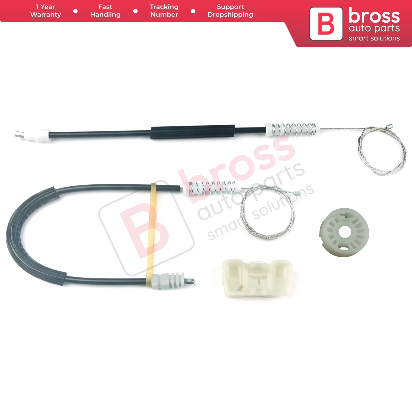 

Bross BWR535 Electrical Power Window Regulator Repair Kit Rear Left Door for Peugeot 607 2000-2010 Made in Turkey Fast Shipment