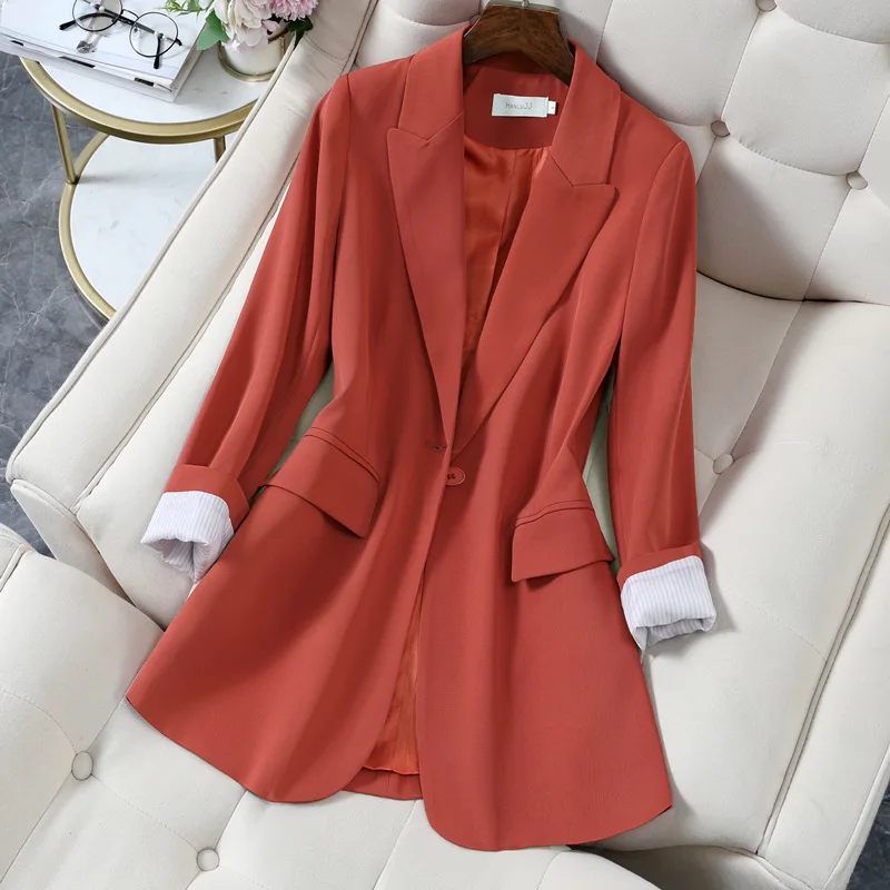M-5XL High-end Women's Suit Fashion 2022 Spring and Autumn Long-sleeved Women's Jacket Temperament Office Blazer