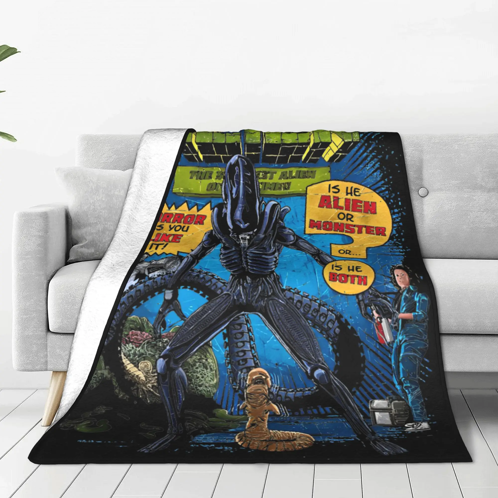 Невероятные одеяла Alien Xenomorph плюшевые пледы постельное белье портативное легкое