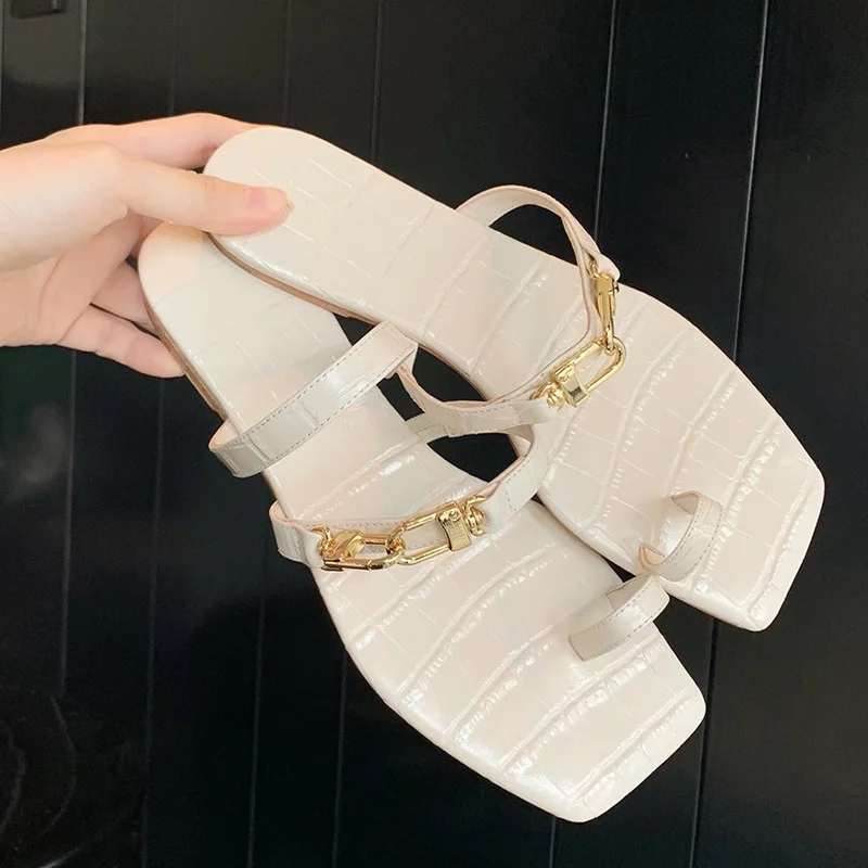 

Causal Flip-flops Women Slippers Flats Shoes Summer Shallow Slides Dress Sandals Fashion Beach Ladies Zapatos 2023 New Trend