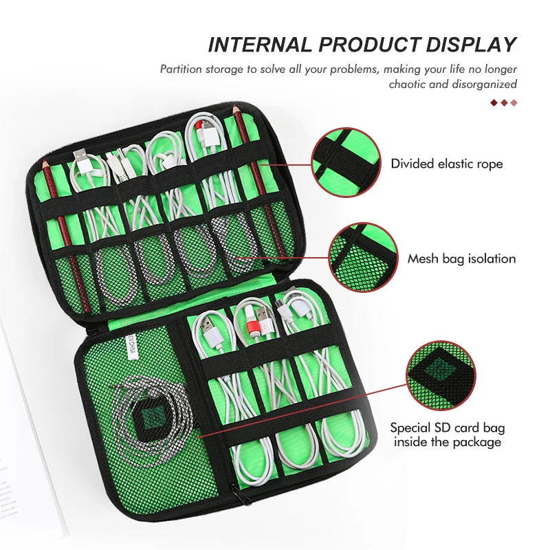 Портативная цифровая проводная сумка с логотипом автомобиля USB-зарядное