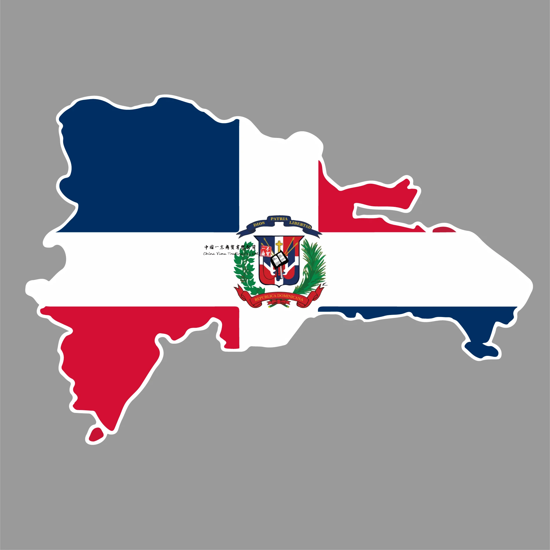 

Наклейка для джипа, фургона, велосипеда, внедорожника, герба, наклейка из винила флаг Доминиканской Республики DOM DO Map