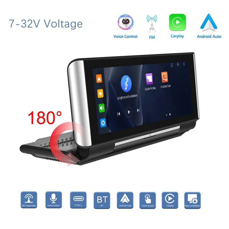 

Portable 6.86Inch Folding Screen Car Radio Wireless Carplay Android Auto MP5 Player Car Stereo Bluetooth FM AUX Easy To Use