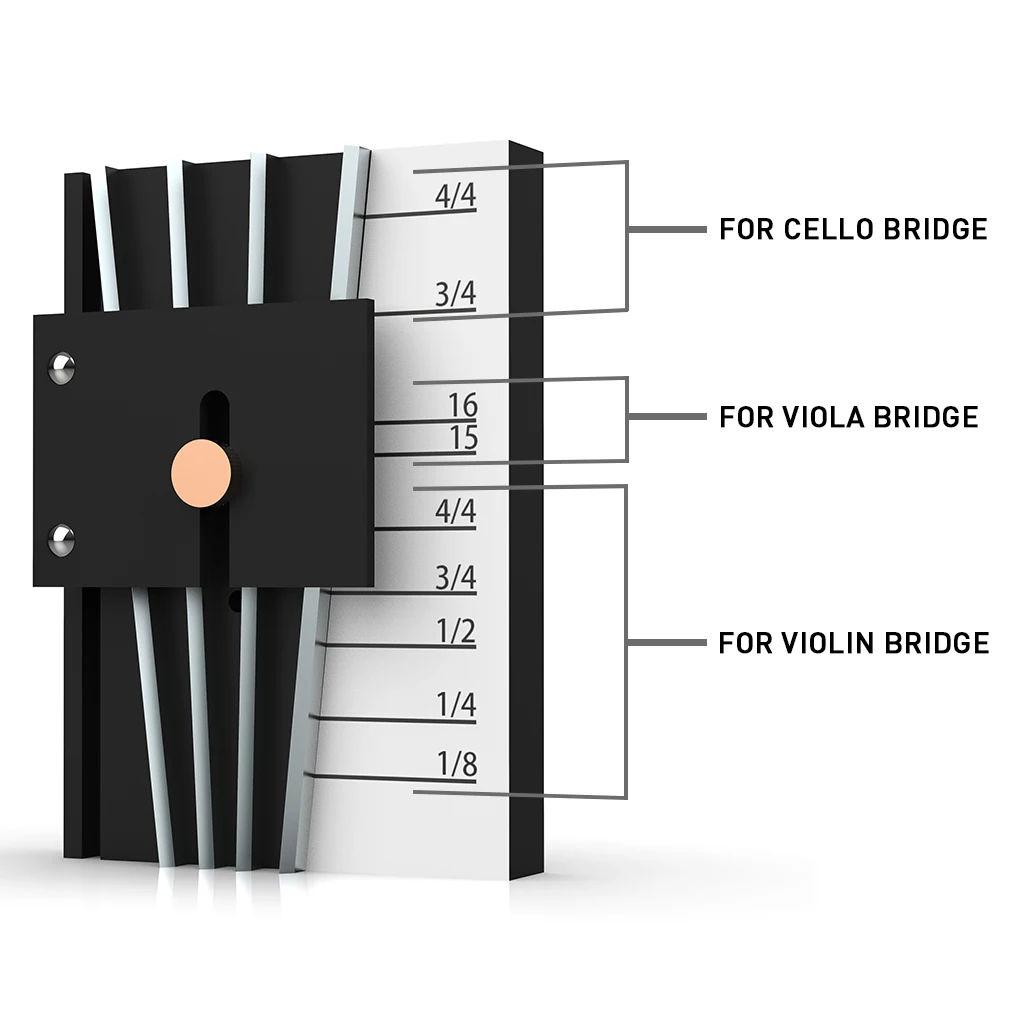 Multi-Functional Advanced Adjustable Violin/Viola/Cello Bridge Marker String Distance Locator Making Tools Supplies W/HSS Blade enlarge