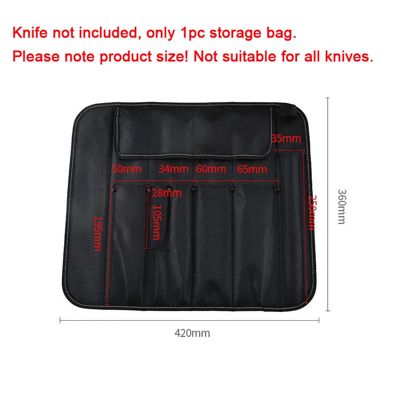 Сумка для хранения ножей из ткани Оксфорд с портативной ручкой, рулон ножей, походная кухонная Водонепроницаемая маслостойкая Сумка-тоут для переноски