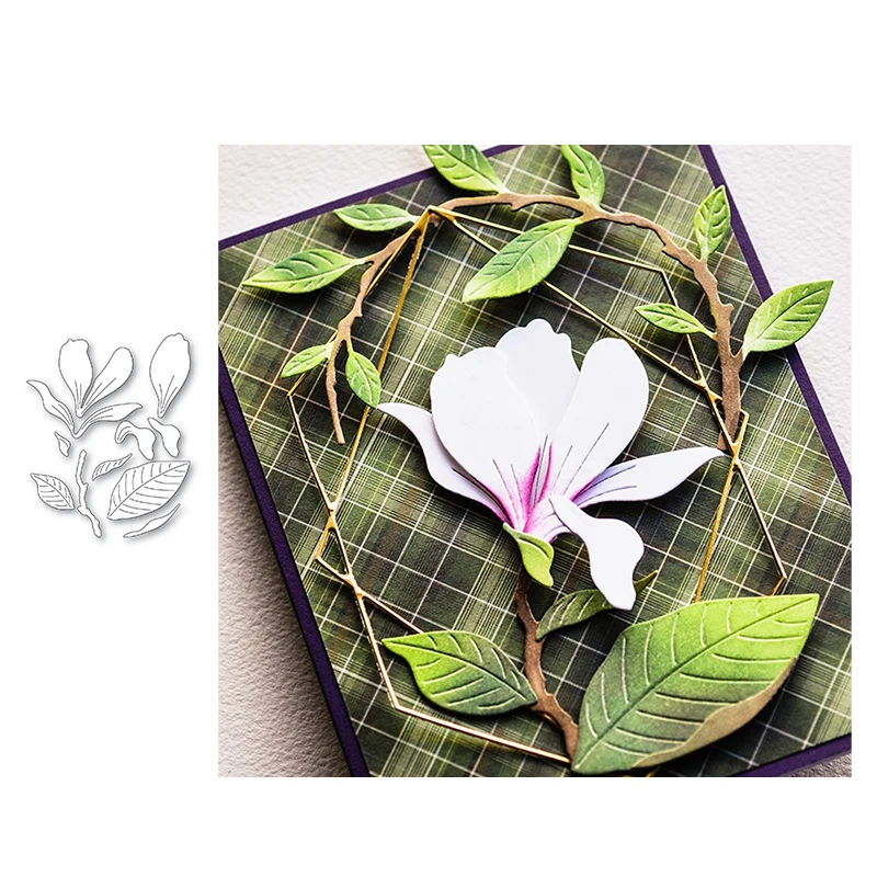 

Flower Leaves Metal Cutting Dies Stencil Craft Die Cut for Scrapbooking Mold Paper Make Border Mould Decoration Template Model