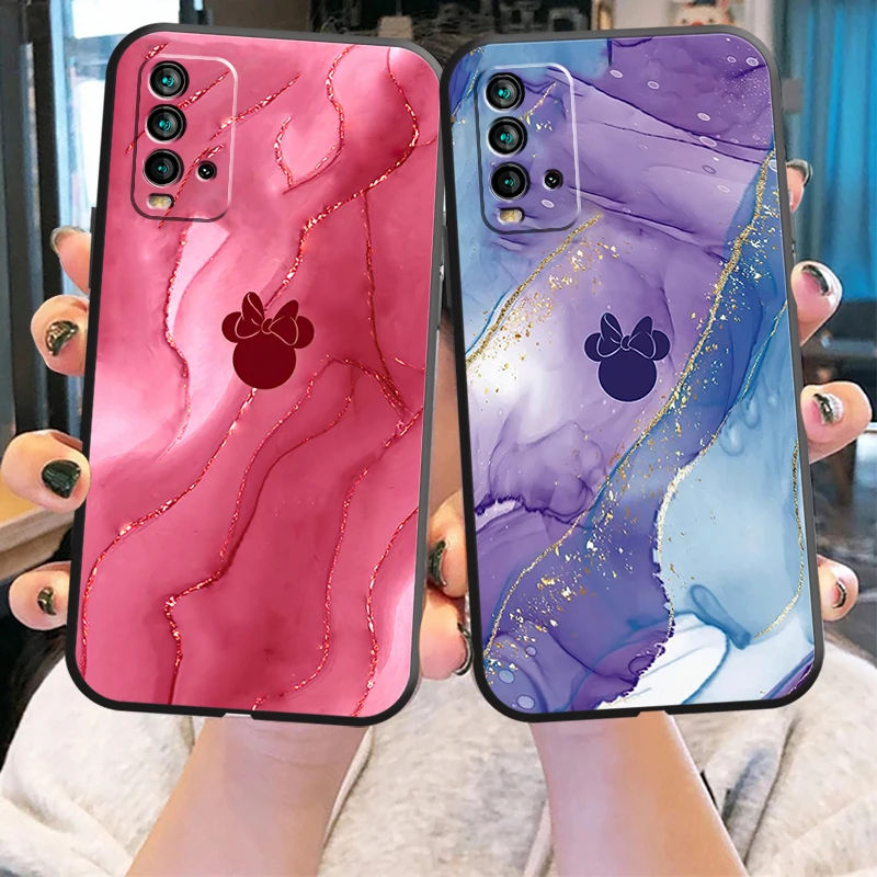 

Disney Mickey Mouse Phone Case For Xiaomi Redmi Note 10 Pro MAX 10T 10S 5G 10 Back TPU Silicone Cover Soft Original Carcasa