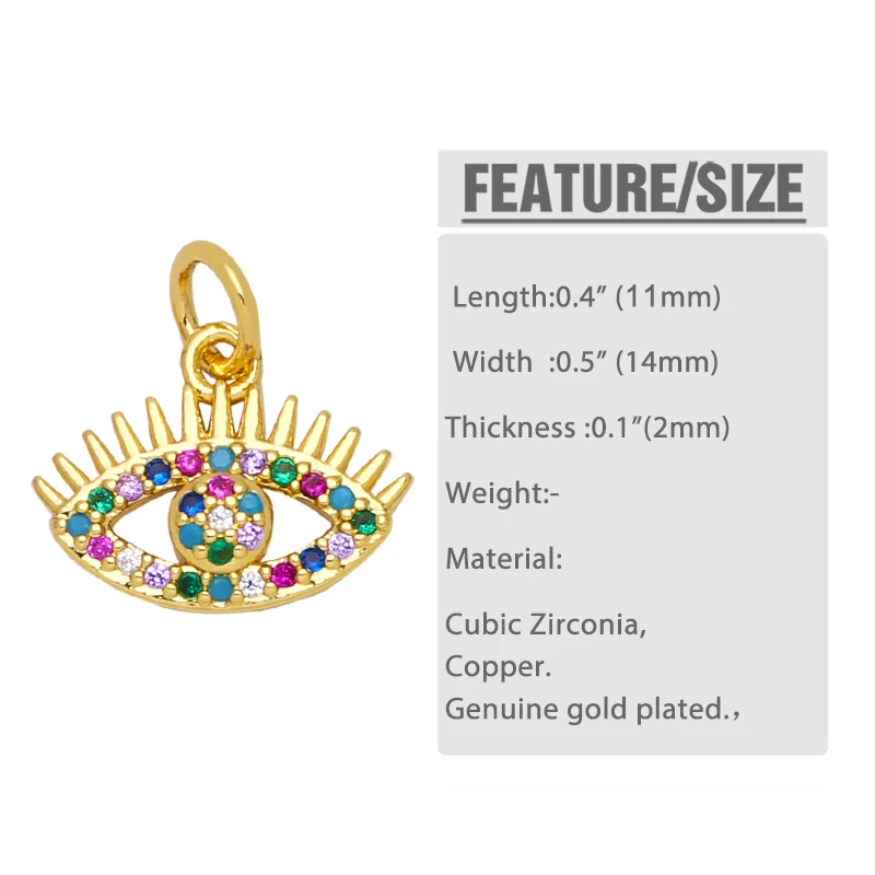 Кулон OCESRIO для женщин маленький Радужный от сглаза ювелирные изделия Маленькая