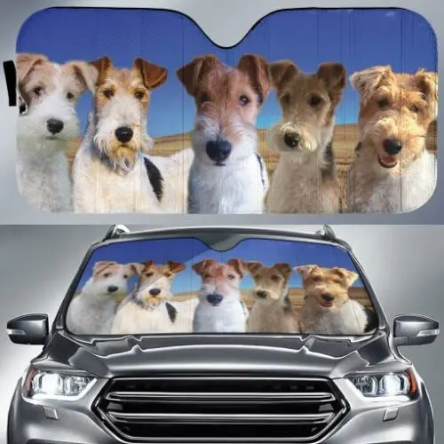 

Fox Terrier Family Dog Lovers Car Windshield Sun Shade