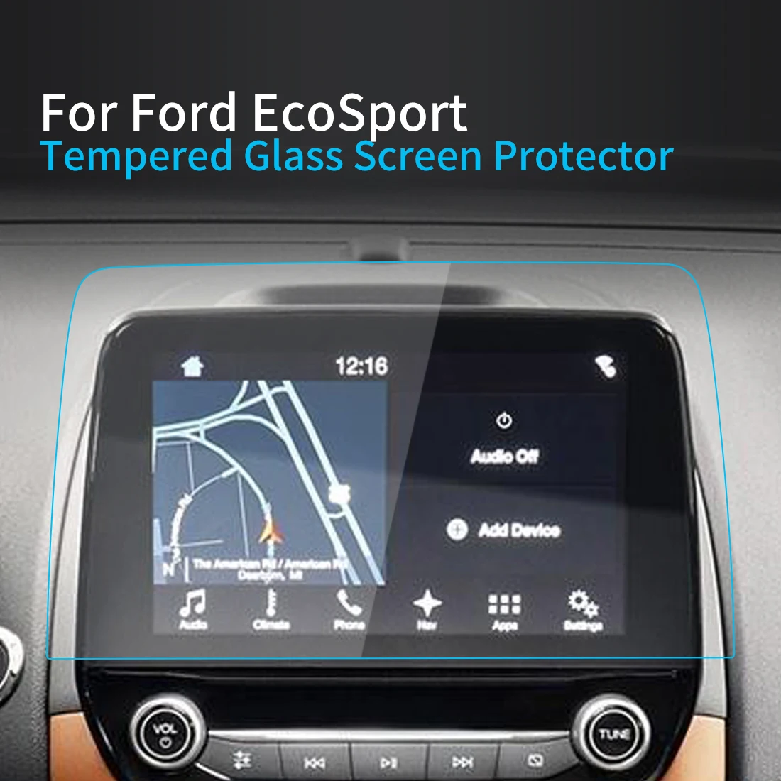 

Автомобильные наклейки, Защита экрана для Ford EcoSport 23, дисплей навигатора, Аксессуары для автомобилей