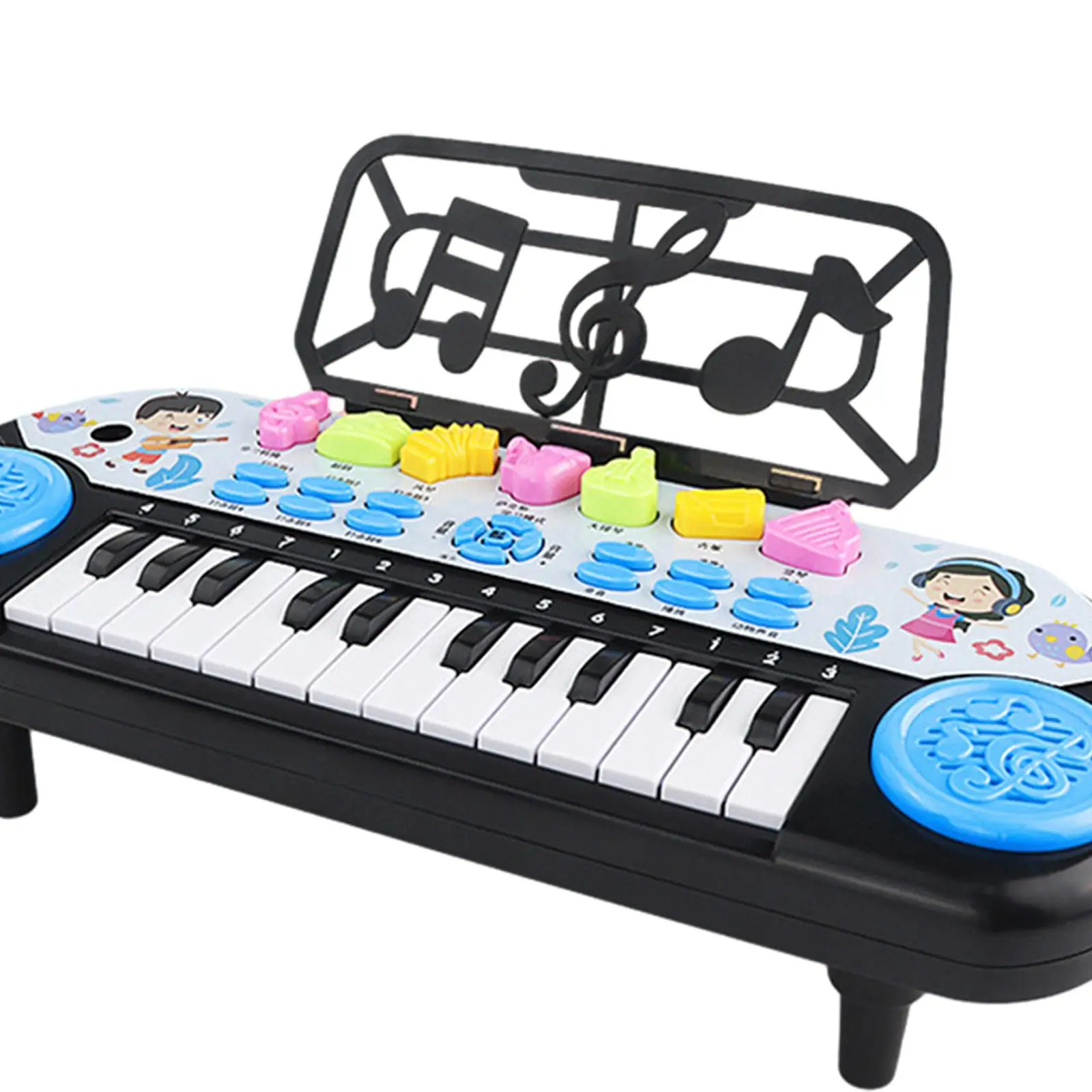 Электронная клавиатура Детская для пианино 24 лампочки просвещения праздничные